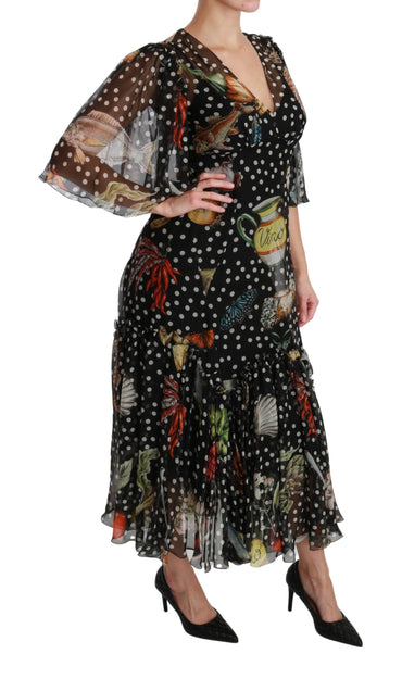 Black Sea Fish Sicily A-line Shift Dress