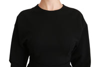 Black Bodycon Sheath Midi Stretch Dress