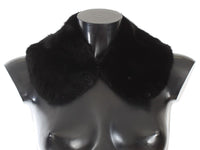 Black Mink Fur Shoulder Collar Scarf
