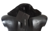 Black Mink Fur Shoulder Collar Scarf