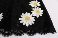 Black Floral Lace Chamomile Sicily Dress