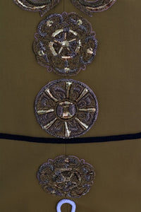 Yellow Crystal Cross Vest Jacket