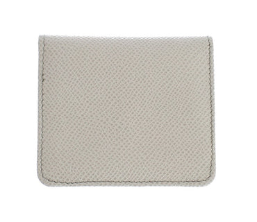 White Dauphine Leather Case Wallet