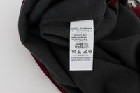 Red Knight Print Silk Blouse T-shirt